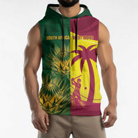 South Africa West Indies Cricket Custom Sleeveless Hoodie Proteas Windies Together - Wonder Print Shop