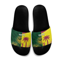 South Africa West Indies Cricket Custom Slide Sandals Proteas Windies Together - Wonder Print Shop