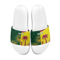 South Africa West Indies Cricket Custom Slide Sandals Proteas Windies Together - Wonder Print Shop