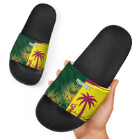 South Africa West Indies Cricket Custom Slide Sandals Proteas Windies Together - Wonder Print Shop