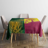 South Africa West Indies Cricket Custom Tablecloth Proteas Windies Together - Wonder Print Shop