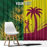 South Africa West Indies Cricket Custom Window Curtain Proteas Windies Together - Wonder Print Shop