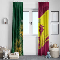 South Africa West Indies Cricket Custom Window Curtain Proteas Windies Together - Wonder Print Shop