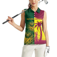 South Africa West Indies Cricket Custom Women Sleeveless Polo Shirt Proteas Windies Together - Wonder Print Shop