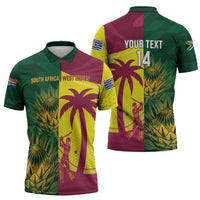 South Africa West Indies Cricket Custom Zipper Polo Shirt Proteas Windies Together - Wonder Print Shop