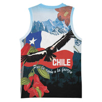 Chile Fiestas Patrias Basketball Jersey Andean Condor Andes Mountains - Wonder Print Shop