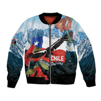 Chile Fiestas Patrias Bomber Jacket Andean Condor Andes Mountains - Wonder Print Shop