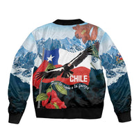 Chile Fiestas Patrias Bomber Jacket Andean Condor Andes Mountains - Wonder Print Shop