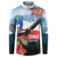 Chile Fiestas Patrias Button Sweatshirt Andean Condor Andes Mountains - Wonder Print Shop