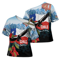 Chile Fiestas Patrias Cross Shoulder Shirt Andean Condor Andes Mountains - Wonder Print Shop