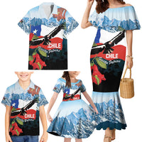 Chile Fiestas Patrias Family Matching Mermaid Dress and Hawaiian Shirt Andean Condor Andes Mountains - Wonder Print Shop