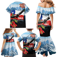 Chile Fiestas Patrias Family Matching Mermaid Dress and Hawaiian Shirt Andean Condor Andes Mountains - Wonder Print Shop