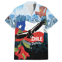Chile Fiestas Patrias Family Matching Off The Shoulder Long Sleeve Dress and Hawaiian Shirt Andean Condor Andes Mountains - Wonder Print Shop