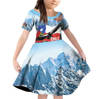 Chile Fiestas Patrias Family Matching Off Shoulder Short Dress and Hawaiian Shirt Andean Condor Andes Mountains - Wonder Print Shop