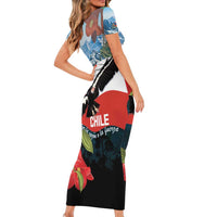 Chile Fiestas Patrias Family Matching Short Sleeve Bodycon Dress and Hawaiian Shirt Andean Condor Andes Mountains - Wonder Print Shop