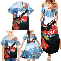 Chile Fiestas Patrias Family Matching Summer Maxi Dress and Hawaiian Shirt Andean Condor Andes Mountains - Wonder Print Shop