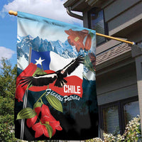 Chile Fiestas Patrias Garden Flag Andean Condor Andes Mountains - Wonder Print Shop