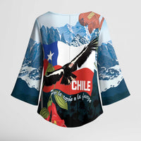 Chile Fiestas Patrias Kimono Sleeve Blouse Andean Condor Andes Mountains - Wonder Print Shop