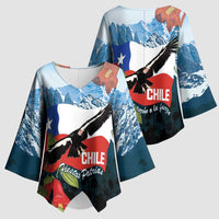Chile Fiestas Patrias Kimono Sleeve Blouse Andean Condor Andes Mountains - Wonder Print Shop