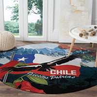 Chile Fiestas Patrias Round Carpet Andean Condor Andes Mountains - Wonder Print Shop