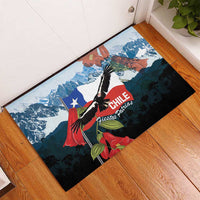 Chile Fiestas Patrias Rubber Doormat Andean Condor Andes Mountains - Wonder Print Shop