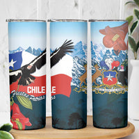 Chile Fiestas Patrias Skinny Tumbler Andean Condor Andes Mountains - Wonder Print Shop