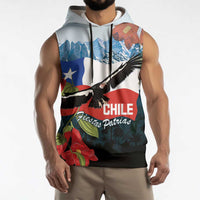 Chile Fiestas Patrias Sleeveless Hoodie Andean Condor Andes Mountains - Wonder Print Shop