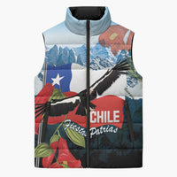 Chile Fiestas Patrias Sleeveless Puffer Jacket Andean Condor Andes Mountains - Wonder Print Shop