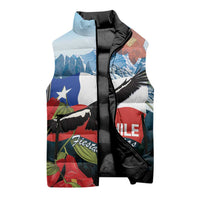 Chile Fiestas Patrias Sleeveless Puffer Jacket Andean Condor Andes Mountains - Wonder Print Shop