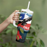 Chile Fiestas Patrias Tumbler With Handle Andean Condor Andes Mountains - Wonder Print Shop