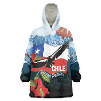 Chile Fiestas Patrias Wearable Blanket Hoodie Andean Condor Andes Mountains - Wonder Print Shop