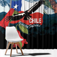 Chile Fiestas Patrias Window Curtain Andean Condor Andes Mountains - Wonder Print Shop
