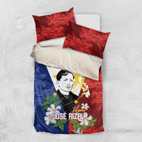Philippines Rizal Day Bedding Set Filipino Sampaguita Grunge Style - Wonder Print Shop
