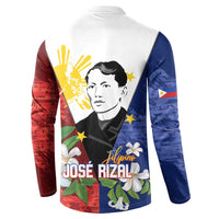 Philippines Rizal Day Button Sweatshirt Filipino Sampaguita Grunge Style - Wonder Print Shop