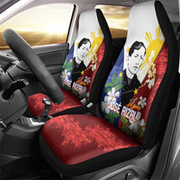 Philippines Rizal Day Car Seat Cover Filipino Sampaguita Grunge Style - Wonder Print Shop