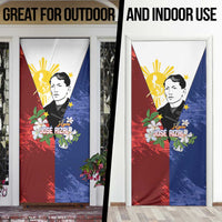 Philippines Rizal Day Door Cover Filipino Sampaguita Grunge Style - Wonder Print Shop