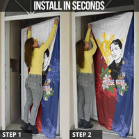 Philippines Rizal Day Door Cover Filipino Sampaguita Grunge Style - Wonder Print Shop