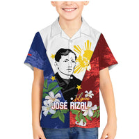 Philippines Rizal Day Family Matching Mermaid Dress and Hawaiian Shirt Filipino Sampaguita Grunge Style - Wonder Print Shop