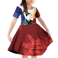 Philippines Rizal Day Family Matching Off Shoulder Short Dress and Hawaiian Shirt Filipino Sampaguita Grunge Style - Wonder Print Shop