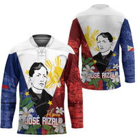 Philippines Rizal Day Hockey Jersey Filipino Sampaguita Grunge Style - Wonder Print Shop