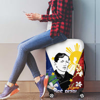Philippines Rizal Day Luggage Cover Filipino Sampaguita Grunge Style - Wonder Print Shop