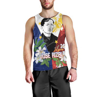 Philippines Rizal Day Men Tank Top Filipino Sampaguita Grunge Style - Wonder Print Shop