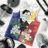 Philippines Rizal Day Men Tank Top Filipino Sampaguita Grunge Style - Wonder Print Shop