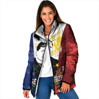 Philippines Rizal Day Padded Jacket Filipino Sampaguita Grunge Style - Wonder Print Shop