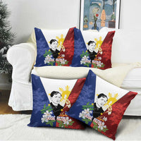 Philippines Rizal Day Pillow Cover Filipino Sampaguita Grunge Style - Wonder Print Shop