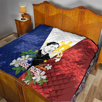 Philippines Rizal Day Quilt Filipino Sampaguita Grunge Style - Wonder Print Shop