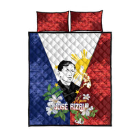 Philippines Rizal Day Quilt Bed Set Filipino Sampaguita Grunge Style - Wonder Print Shop