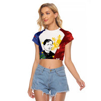 Philippines Rizal Day Raglan Cropped T Shirt Filipino Sampaguita Grunge Style - Wonder Print Shop