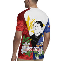 Philippines Rizal Day Rugby Jersey Filipino Sampaguita Grunge Style - Wonder Print Shop