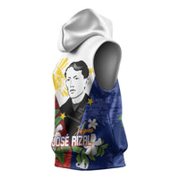 Philippines Rizal Day Sleeveless Hoodie Filipino Sampaguita Grunge Style - Wonder Print Shop